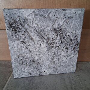 New, Mixed Media Gray & White Painting